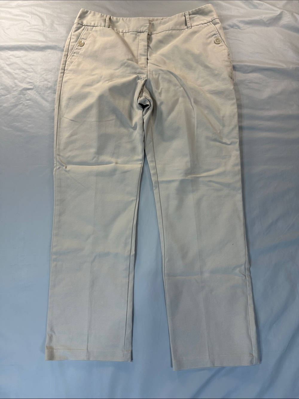 Charter Club Cream Straight-Leg Women's Pants “slim it up”